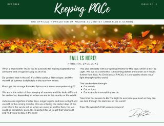 October Newsletter for Keeping PACe!!