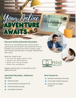Check out register for Adventist Online Learning and Alberta Home Education through PACeS!