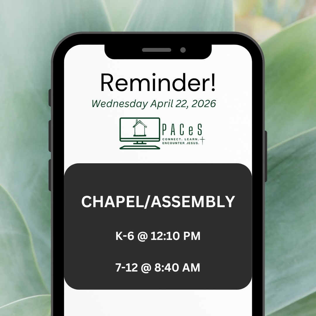 Reminder we have chapel tomorrow! See you then!