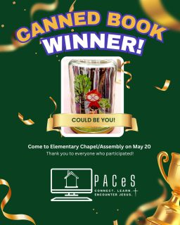 Come to Chapel/Assembly on May 20 to find out who won the Cannes Book Contest! Thank you to all who participated and thank you to Mrs. Kerry for organizing everything!